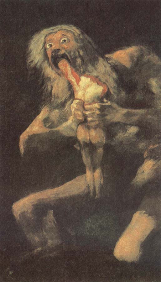Francisco de goya y Lucientes Saturn devours harm released one of its chin-